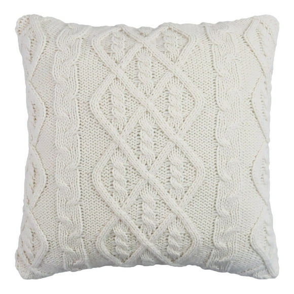 Coussin Tricot à Câble FRAÎCHE, 46 cm x 46 cm