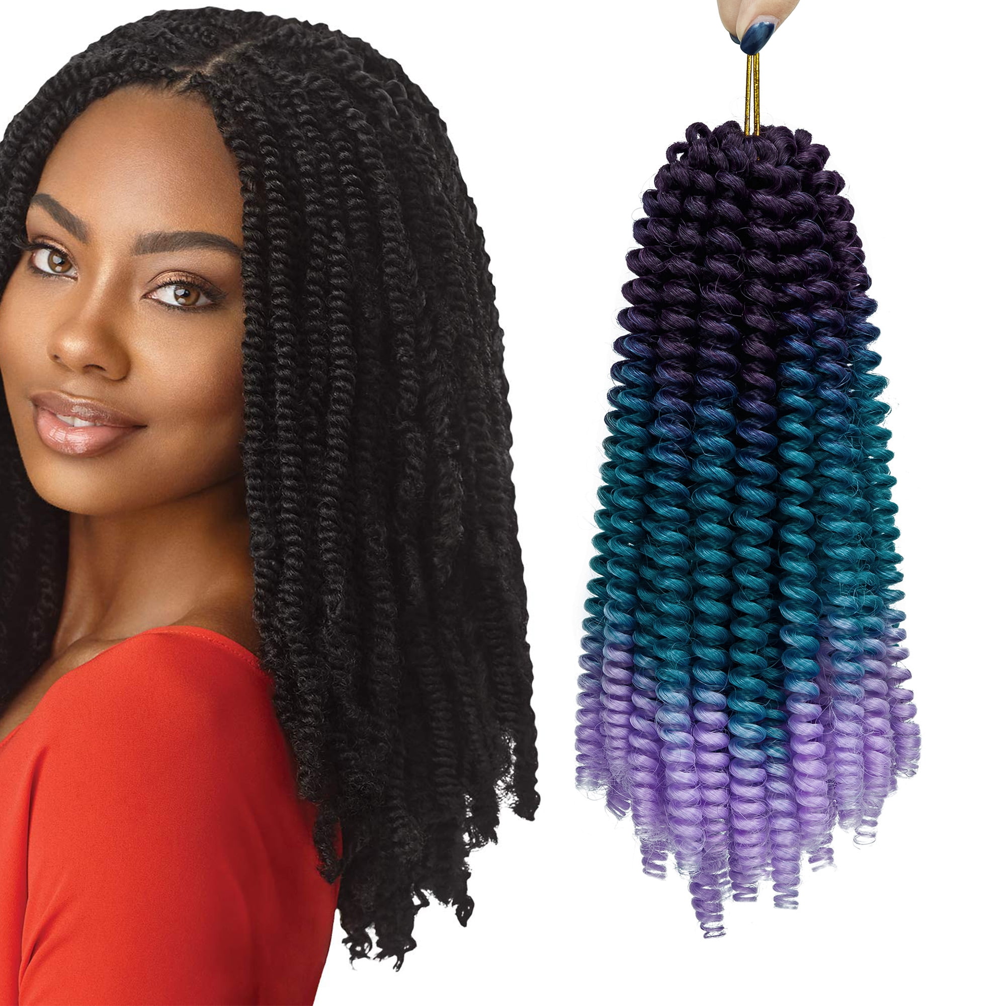 Spring Twist Hair for Braids 1 pack/lot 30strands Jamaican Bounce Crochet Hair  Extensions 8 Inches Locs Ombre Colors Passion Spring Twist Crochet Hair for  Women 6 Colors - Walmart.com