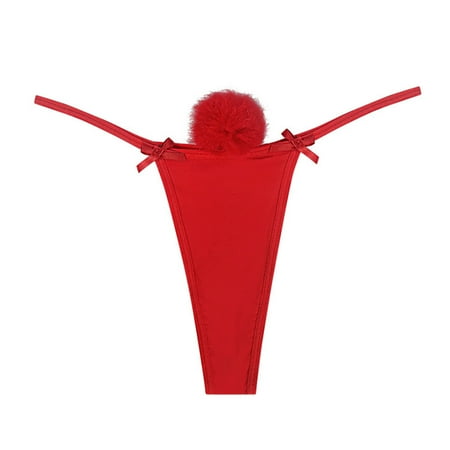 

Briefs For Women Short Pants Women s Christmas Wool Ball Cute Thong Multicolor Multi Size Comfortable Low Waist Underwear Red M 3pcs