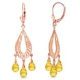 thumbnail image 1 of Galaxy Gold 14k Rose Gold Chandelier Earrings with Natural Citrines, 1 of 3