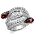 thumbnail image 1 of Alamode 3W1307-9 Women Rhodium Brass Ring with AAA Grade CZ in Clear - Size 9, 1 of 1