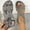 Gray, variant on Women's Wedge Open Toe Sandals, Beach Style Design Casual Everyday Wear Spring Summer Use Comfortable Sandals with Arch Support Gray