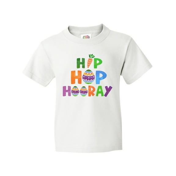 Inktastic Easter Hip Hop Hooray with Eggs and Carrot Youth T-Shirt