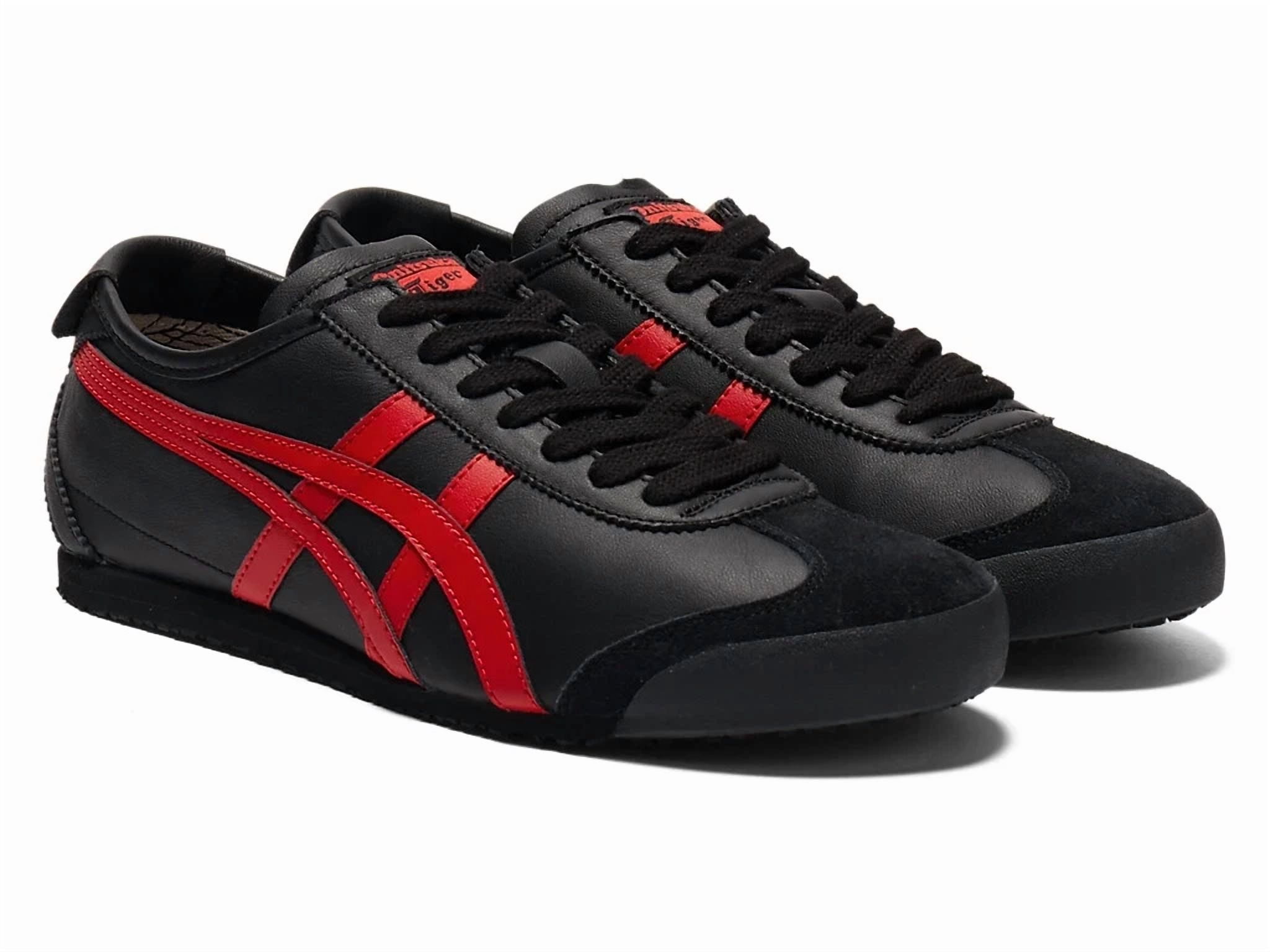 Onitsuka Tiger 赤 ブルゾン 虎ロゴ MA-1タイプ Onitsuka & Tiger MEXICO 66 BLACK CLASSIC RED 1183C102 004