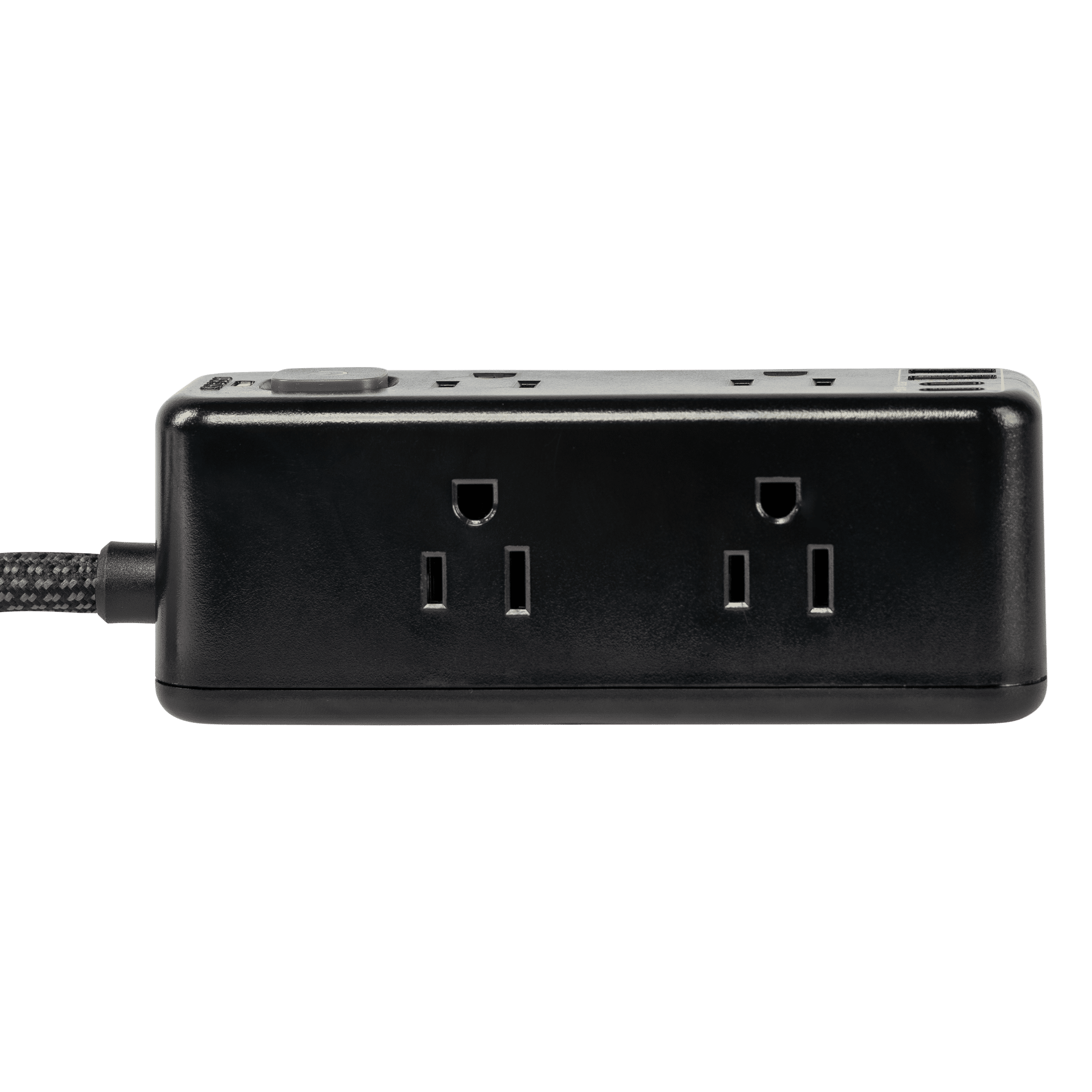 (2 pack) Hyper Tough 6ft Extension Cord Power Strip with 6 Outlets, USB-A & USB-C, 900J Surge Protector, Black