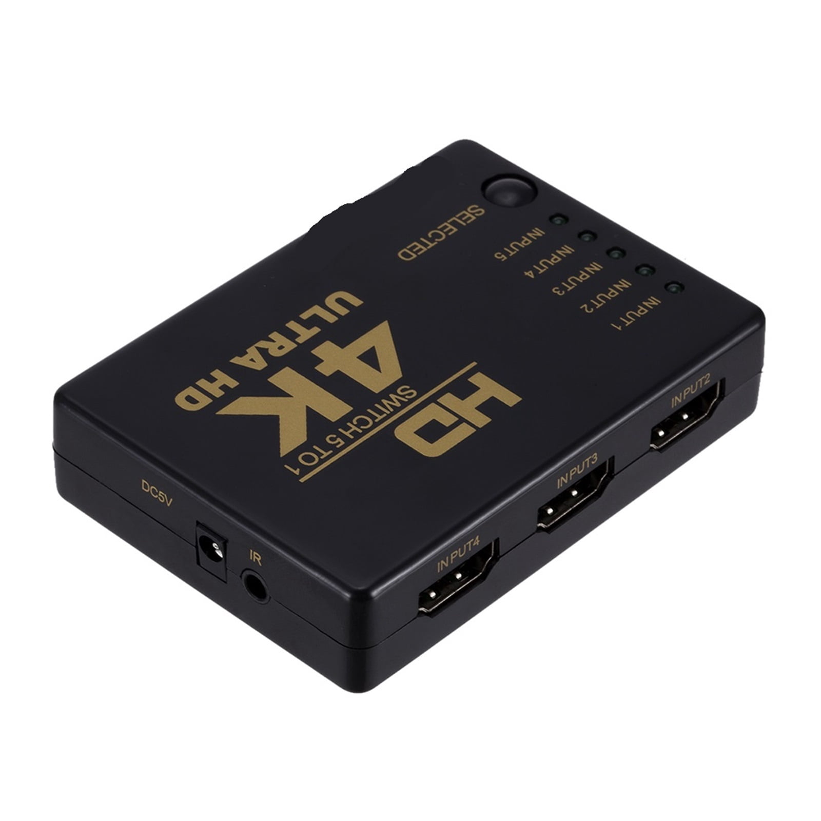 Compatible Switcher 4K HD 1080P 5 Port HD KVM Switch Selector Splitter with Hub IR Remote Controller ,High Image Resolution