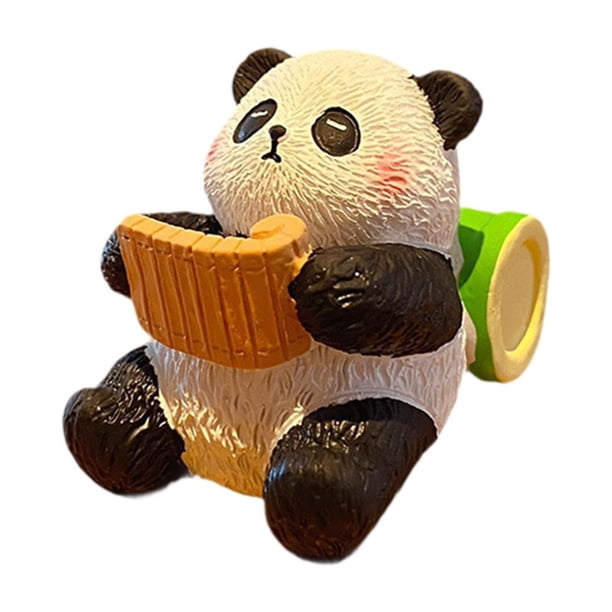 Figura de panda para decoración del salpicadero del coche, artesanías coleccionables para el coche. Estilo B