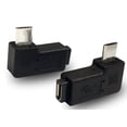 thumbnail image 1 of Posdou 1 Pair Right Left 90 Degree Angle Micro USB Male to Micro USB Female Adapter, 1 of 5
