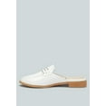 thumbnail image 4 of YASHTA White Patent Studded Flat Mules, 4 of 6
