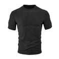 thumbnail image 3 of Thousandth Men's Summer Casual Loungewear Short Sleeved Round Neck Pullover T-Shirt Top with Elastic Waist Pocket Shorts Set Pajama Set, 3 of 9