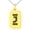 Gold, variant on Stainless Steel Letter J Initial Empire Monogram Engraved Small Rectangle Dog Tag Charm Pendant Necklace