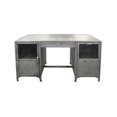 thumbnail image 7 of 56" Gray Metal Computer Desk With Three Drawers, 7 of 7