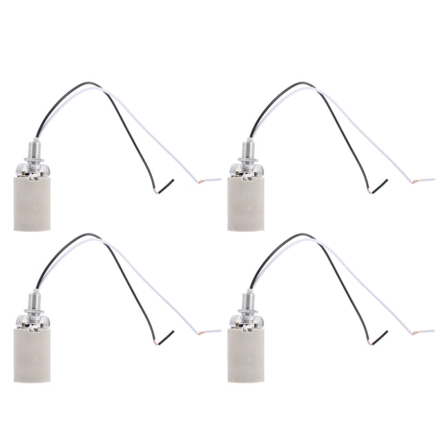 MasteelfCA 4pcs E14 Thread Lamp Holder High Temperature Resistant Light Bulb Base