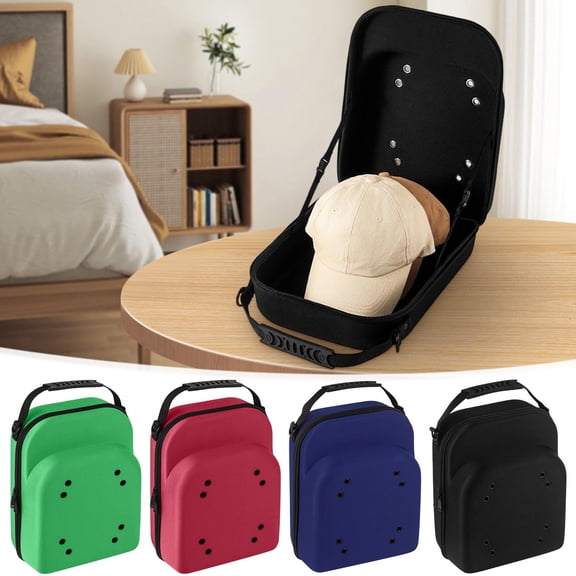 Blaxill Baseball Cap Travel Storage Bag | EVA Hard Shell Case | Pressure Resistant & Shape Retaining Organizer | Compact Foldable Design for Hats & Caps | Portable Luggage Accessory