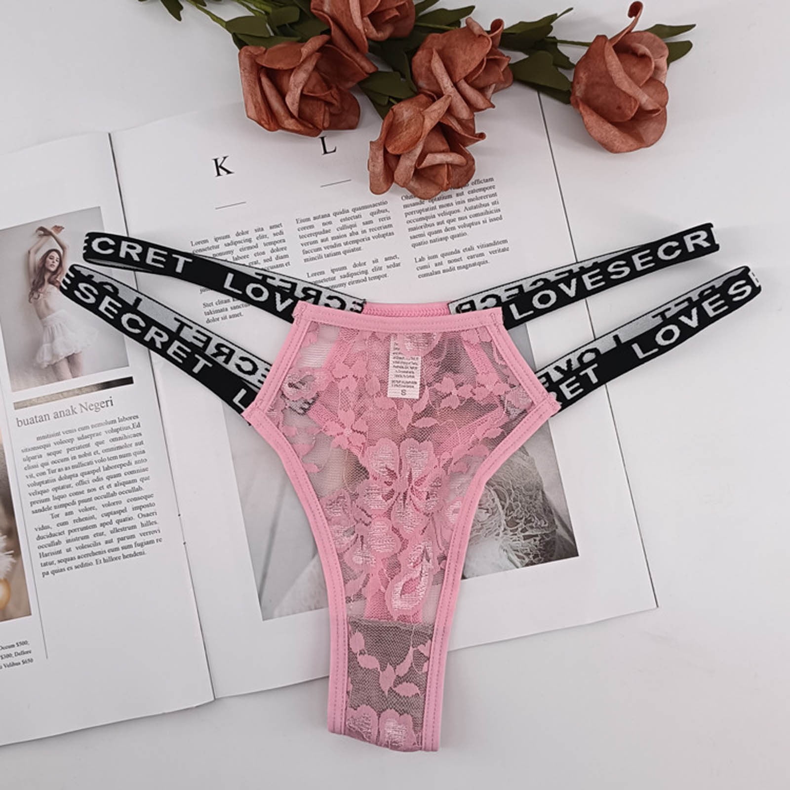 HUPOM Thinx Period Underwear For Women Womens Panties High Waist Leisure Tie  Banded Waist Pink M 
