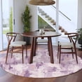 thumbnail image 3 of Round Rugs 8Ft, Pink Abstract Round Area Rug Washable Indoor Throw Carpet, Modern Oil Painted Art Contemporary Large Non Slip Circle Rug for Kids Room RV Home Decor Aesthetic, 3 of 8