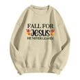 thumbnail image 5 of Ediodpoh Men's Hoodless Sweatshirt Fashion Plus Size Pullover for Thanksgiving Fall Oversized Holiday Logo Print Tops Hop Style Comfortable Sweatshirts Men Sweatshirts Khaki S, 5 of 5