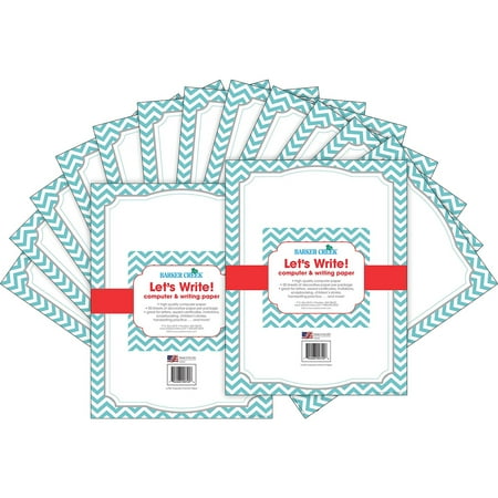 UPC: 0704068036239 | Barker Creek Turquoise Chevron Computer Paper – 100 Sheets