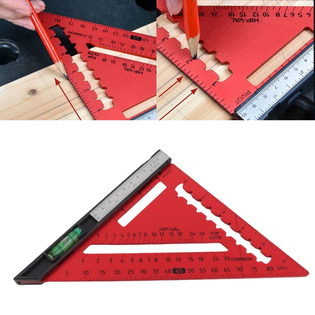 Escuadra De Viga De Alta Precisión De aleación De Aluminio De 7 Pulgadas Con Nivel, Escuadra Triangular Desmontable Para Carpintería