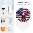 thumbnail image 4 of KLL Drink Coasters Set Octagon of 4,PU Leather Absorbent Coasters Set Decorative Coffee Cup Coasters Housewarming Gift for Home Decor-USA Eagle with Spread Wings, 4 of 5