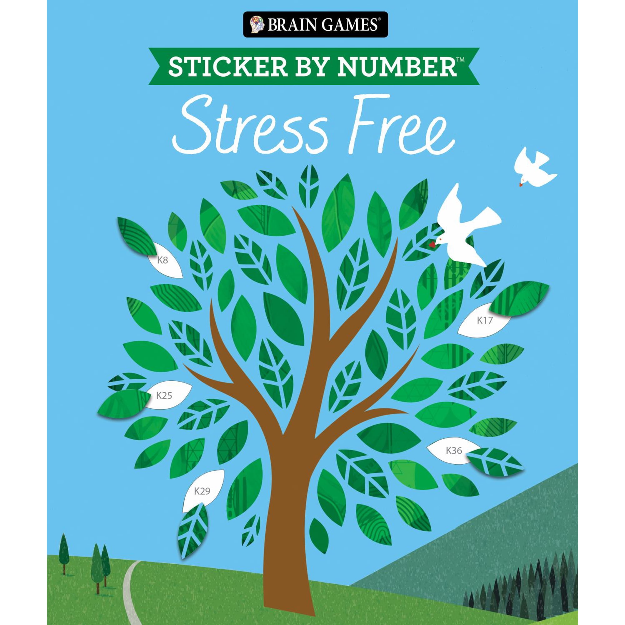Brain Games - Sticker by Number: Stress Free (Paperback)