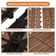 thumbnail image 4 of Yaheetech 12” x 12” Interlocking Fir Wood Tiles Indoor & Outdoor for Patio Garden, Brown, 4 of 8