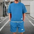 thumbnail image 2 of MEZZALL Summer Men's Loose Short Sleeved Casual O-Neck T-shirts Sports Shorts Clothes Sets Outfit Sets Leisure Clothing, 2 of 5