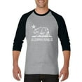 thumbnail image 1 of Artix - Mens Raglan Sleeve Baseball T-Shirts - California Bear, 1 of 5