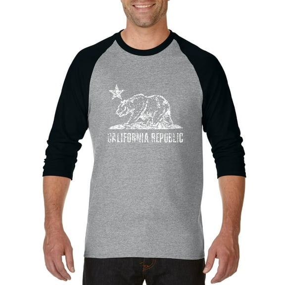 Artix - Mens Raglan Sleeve Baseball T-Shirts - California Bear