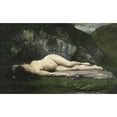 thumbnail image 2 of Henri Gervex 18x12 Black Ornate Wood Framed Double Matted Museum Art Print Titled - A Sleeping Bather, 2 of 5