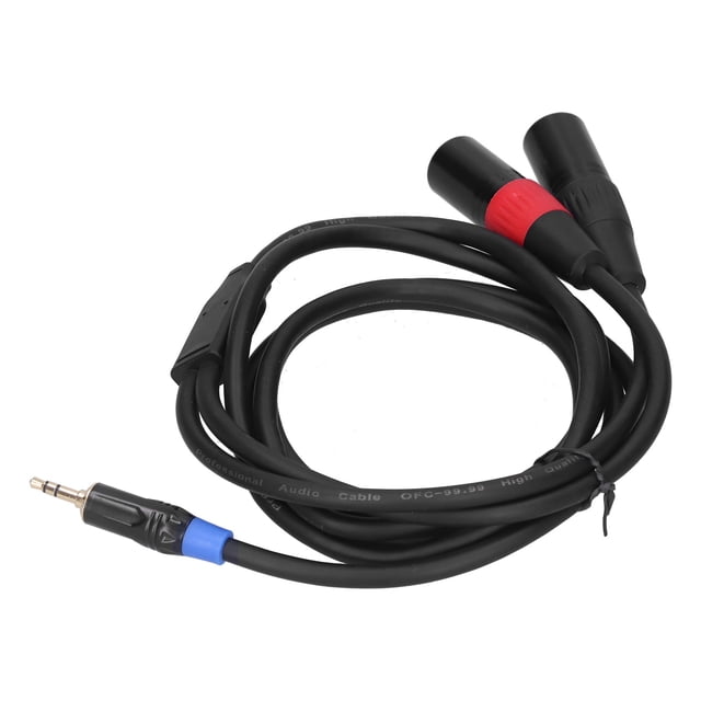 3.5mm TRS to 2 XLR Cable, Multimedia Interface Splitter Plug Connector Audio Adapter Cord Y Splitter to Dual XLR Microphone Cable