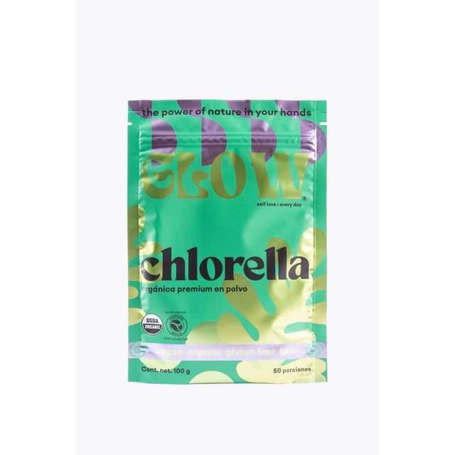 Chlorella Orgánica 100 g en Polvo GLOW Superfoods