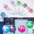 thumbnail image 2 of Linterna luminosa colorida, lámpara de luz LED intermitente portátil, regalo para niños, decoración para fiesta de año nuevo, verde Feliz Sencillez, 2 of 5