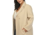 thumbnail image 5 of White Mark Women's Long Sleeve Classic Double-Breasted Walker Coat, 5 of 6