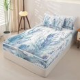 thumbnail image 2 of Erosebridal Watercolor Seagrass Coral Zipper Twin Comforter Sets with Fitted Sheet and 2 Pillowcases,Seashell Starfish Underwater Zipper Bedding Set For Boys,Reversible,4 Pieces, 2 of 7
