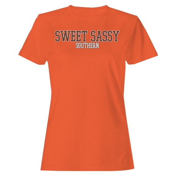 Smartprints Sweet Sassy Southern Women's T-Shirt Orange, Cotton, S