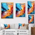 thumbnail image 4 of Designart "Teal Orange Abstract Fractal composition Symphony" Modern Canvas Wall Art, 4 of 5