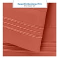 thumbnail image 4 of Clara Clark, RV/Short Size, Bed Sheets Set, Luxury Bedding Sheets Set, 4-Piece Bed Set, Deep Pockets Fitted Sheet 100% Soft Microfiber, Hypoallergenic Cool & Breathable, Orange, 4 of 6