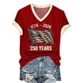 thumbnail image 2 of MEICHEN Women's American 250th Anniversary Shirts Summer Short Sleeve Graphic Tees V Neck Patriotic Blouses Tops, 2 of 4