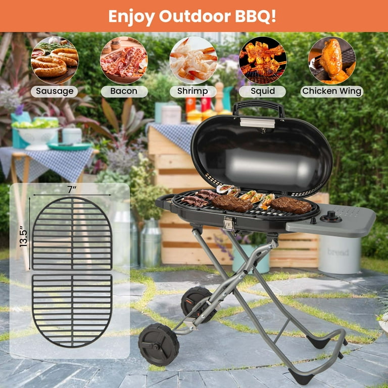 Folding gas grill clearance portable