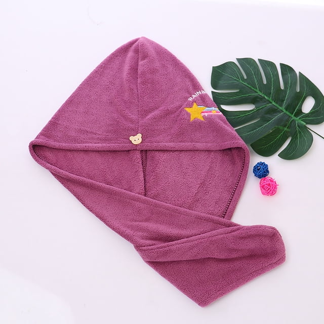 Toalla para secar el cabello, toalla de vellón coral para secar el cabello, gorro para secar el cabello, confeccionado a la perfección