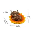 thumbnail image 2 of Highland Cow Figurine Highland Cow Bathroom Decor Rustic Resin Cow Statue Home Decor Ornament for Farmhouse Living Room Bedroom Garden Kitchen Office and Table, 2 of 5
