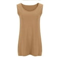 thumbnail image 5 of Admvng Womens Tank Tops Loose Fit Fashion Solid Color Sleeveless V-Neck Tank Top, 5 of 6