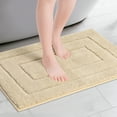 thumbnail image 2 of Unique Bargains Geometry Bathroom Rug Mat Soft Absorbent Non-Slip Comfortable Bath Rugs Khaki 20" x 32", 2 of 6