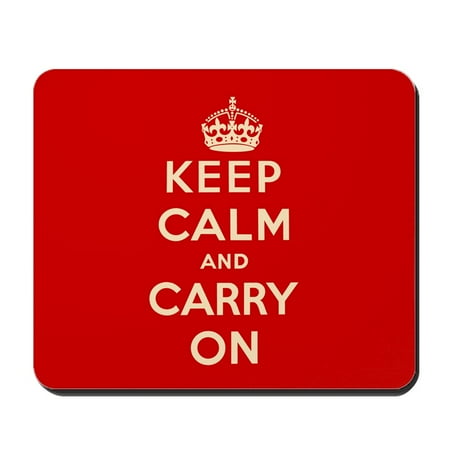 CafePress - Keep Calm And Carry On Mousepad - Non-slip Rubber Mousepad  Gaming Mouse Pad