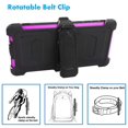 thumbnail image 4 of Mignova pour Motorola G8 Case,[Protecteur d'Écran Intégré][Béquille] Étui de Protection Robuste et Résistant pour Dos en PC et Armure Intérieure en TPU Souple avec Pince de Ceinture Pivotante pour Motorola G8 6,4 Pouces (Violet), 4 of 6