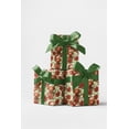 thumbnail image 3 of London Penny Premium Wrapping Paper - Rust Red and Ribboned Joy, 3 of 4