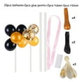 thumbnail image 1 of Cake Topper Home Wedding Party Cake Balloon Ribbon Straws Decoration Pastry Decor Black Gold Glitter Balloon, 1 of 9