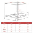 thumbnail image 4 of WOOW DEPOT 4 Corners Bed Mosquito Netting Canopy Frame Stainless Steel Post Twin Full Queen King Size, 4 of 10