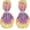 Lavender, variant on SNGIA 18K Gold Plated Textured Statement Dangle Earrings for Women, Boho Leaf Design